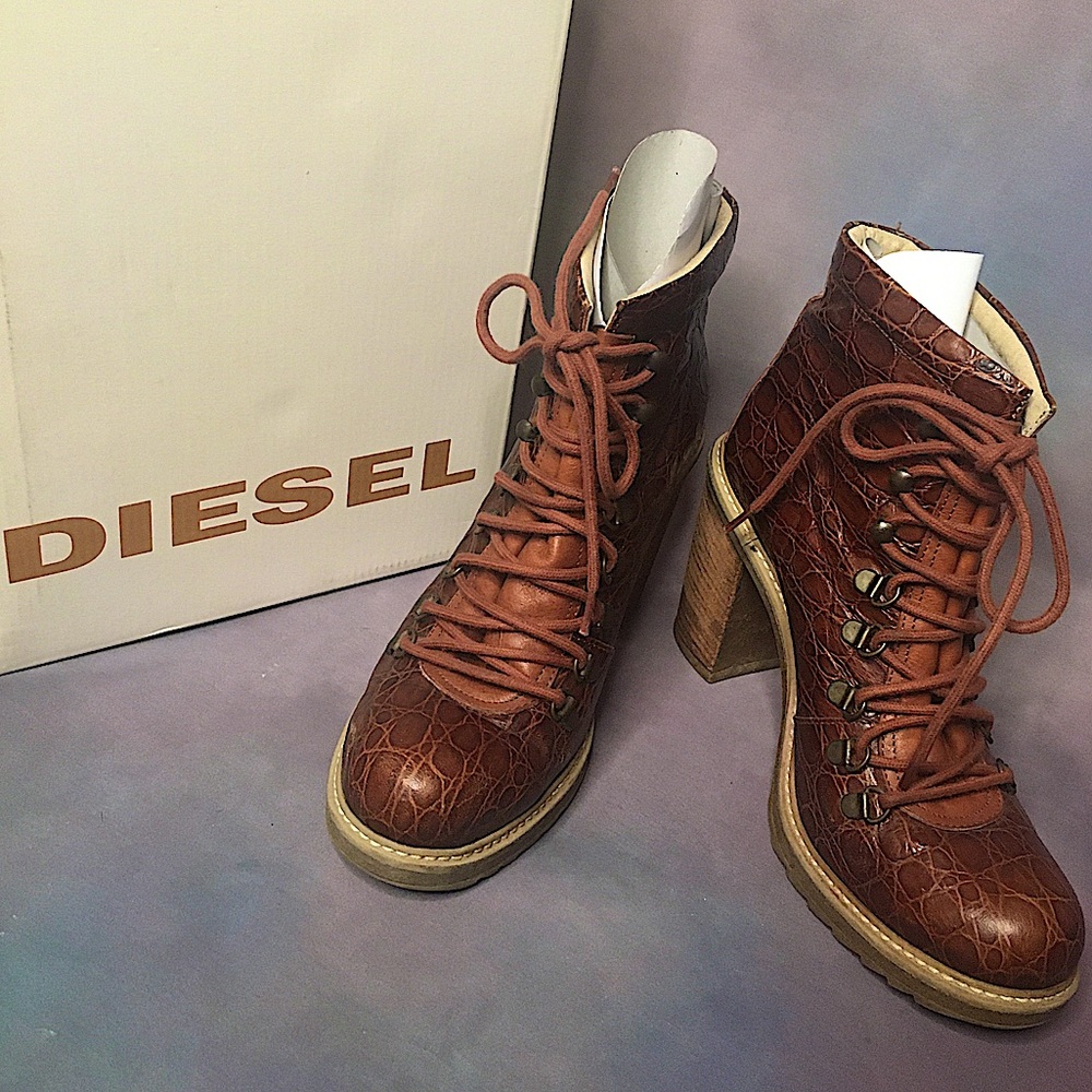 Laced Up Heeled Booties by Diesel